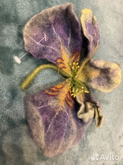 Новая дизайн брошь цветок валяная шерсть
