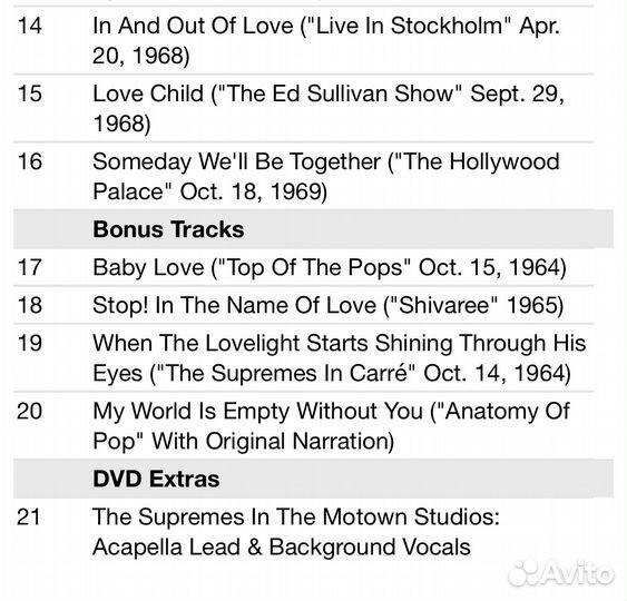 The Supremes - Reflections: 1964-1969 DVD Rus