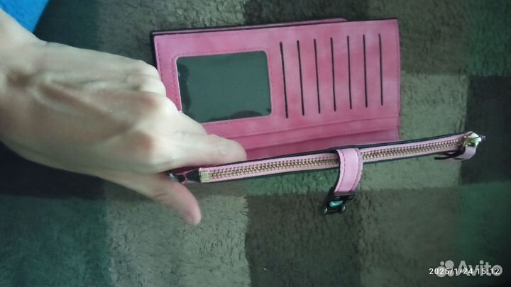 Кошелёк женский большой Эко замша