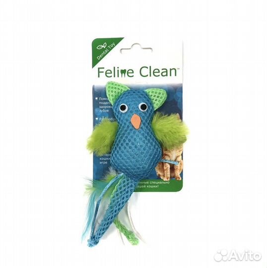 Игрушка Feline Clean Dental Сова Хвост с Перьями д