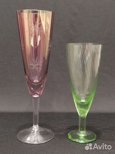 Фужеры, цветное стекло, СССР (№2)