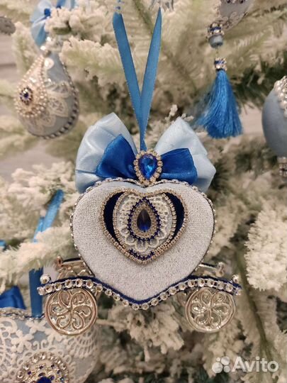 Набор Игрушки на елку 14 шт + верхушка