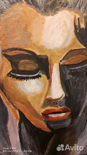 Картина маслом Золото на черном