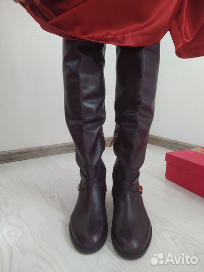 Сапоги жокейские женские натуральная кожа 40