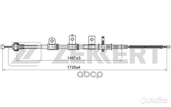 Трос стояночного тормоза задн. лев. Hyundai Ela