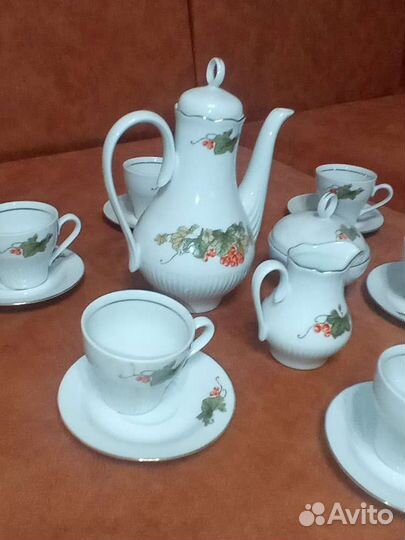 Винтажный кофейный сервиз гдр