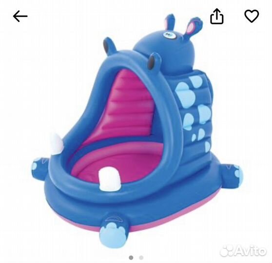 Детский надувной бассейн с крышей