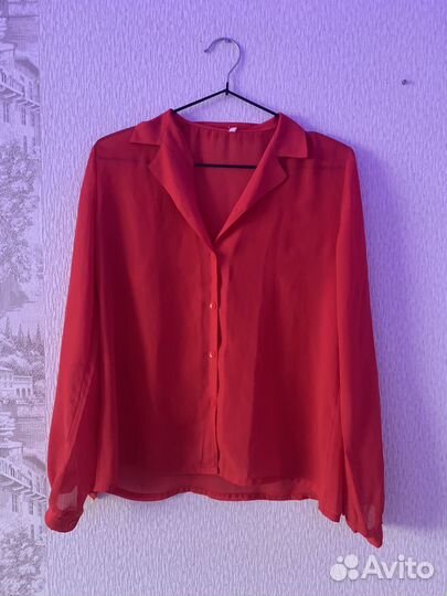 Блузка красная S