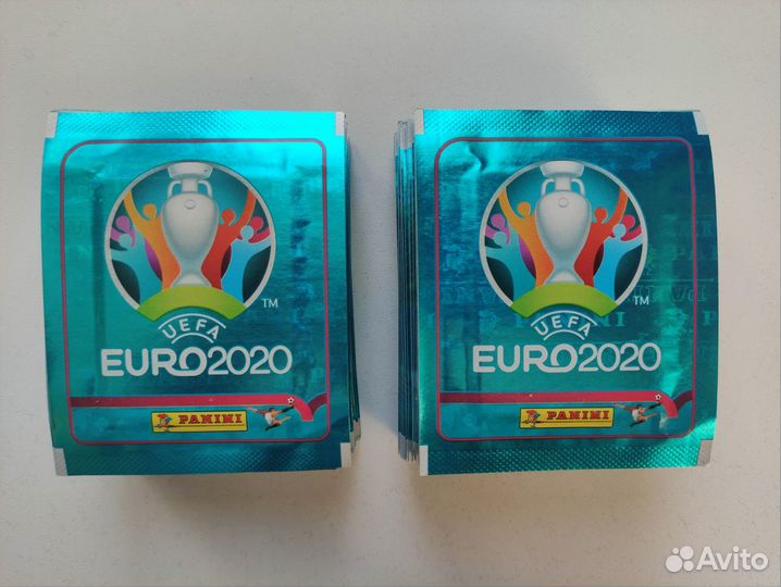 100 пакетиков panini Чемпионат Европы 2020 preview