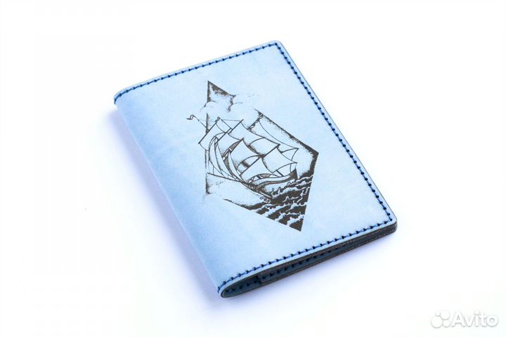 Кожаная обложка на паспорт