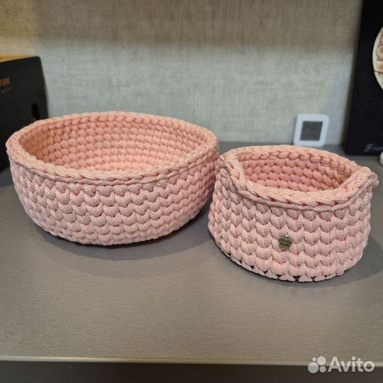Корзинки вязаные 2 шт
