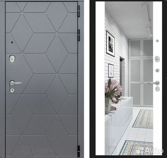 Дверь входная серая шумо-изоляционная Космо