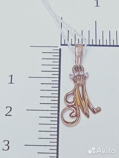 Подвеска с синтетическим камнем Золото