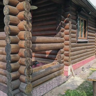 Подъём домов, замена нижних венцов дома