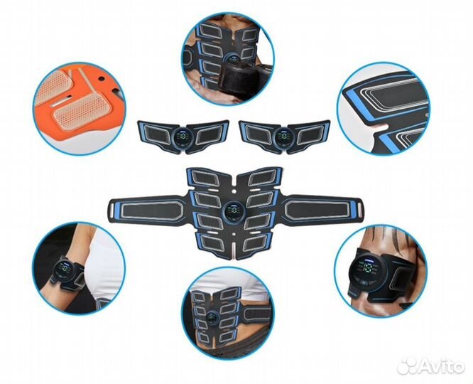 EMS тренажёр для пресса,рук,ног электростимулятор