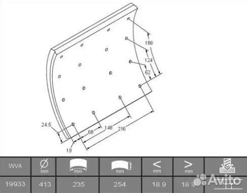 Тормозные накладки scania