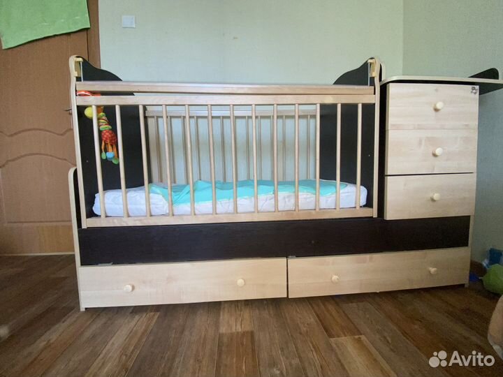 Детская кроватка трансформер 3 в1