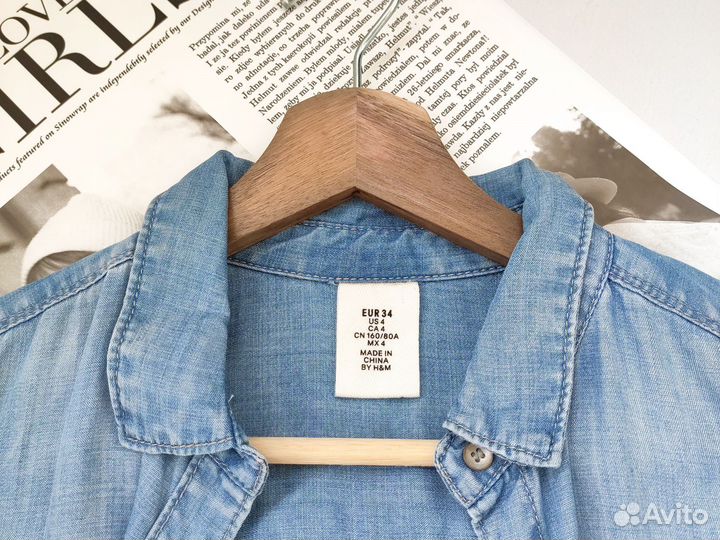 Платье рубашка hm 42 44