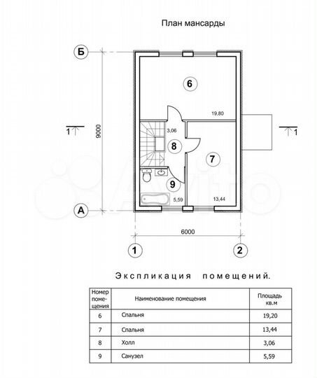 Дом 95 м² на участке 5 сот.