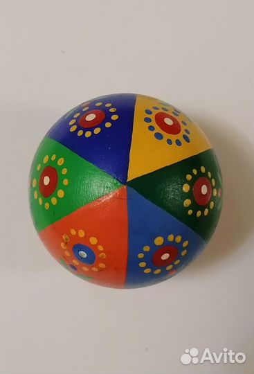 СССР Музыкальная деревянная игрушка Неваляшка-шар