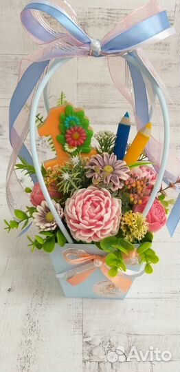 Букет из мыльных цветов