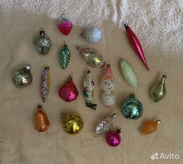 Елочные игрушки СССР одним лотом, антиквариат