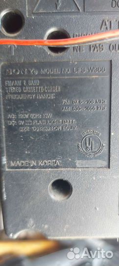 Редкий рэтро Кассетный магнитофон sony CFS- W360