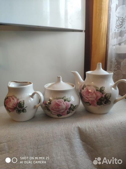 Чайный сервиз Розы, Дулёво 21 предмет
