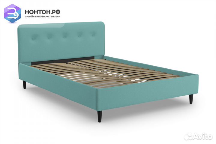 Кровать Милена голубая