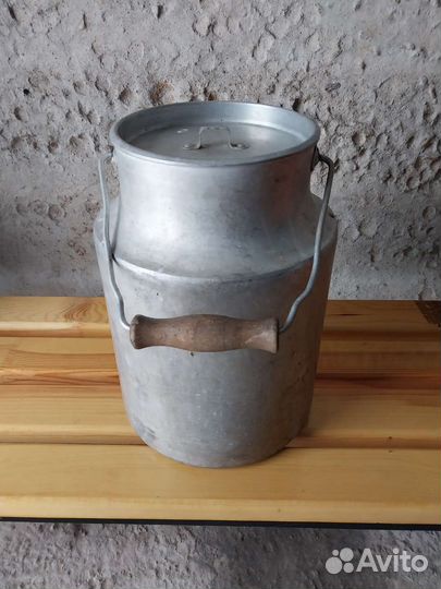 Ведро-бидон с крышкой алюминиевое 8 литров
