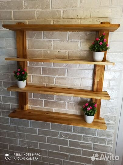 Полка настенная деревянная