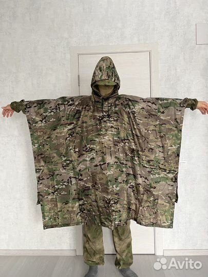 Дождевик пончо военный
