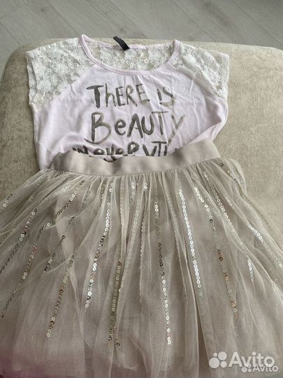 Юбка и футболка 128