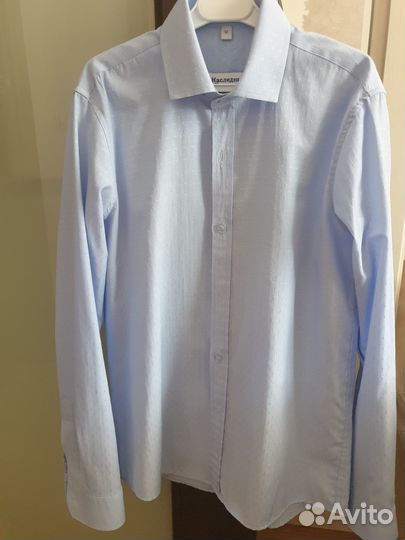 Рубашки для мальчика 146-152/12лет. Белая, голубая