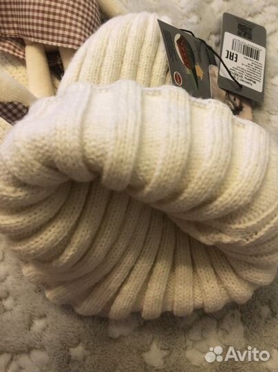 Шапка зимняя со снудом для девочки р-р 54-56