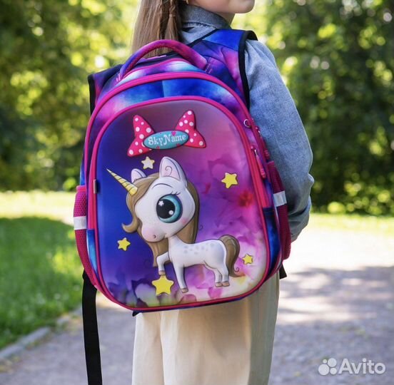 Новый школьный 3D рюкзак для девочки 1-4 класс