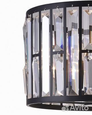 Светильник настольный металлический и хрустальный