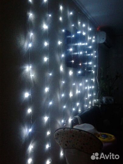 Гирлянда-штора LED разные размеры и цвета