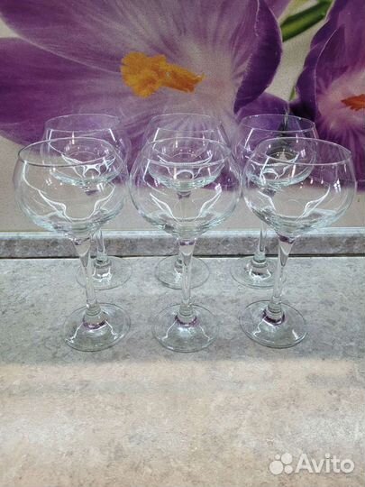 Бокалы для вина,новые, 6 шт