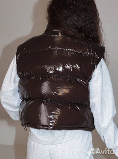 Жилетка женская лаковая весна Корея W