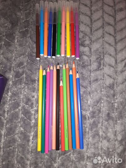 Цветные карандаши, фломастеры