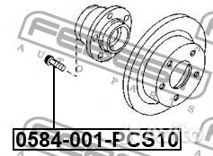 Шпилька колёсная pcs 10