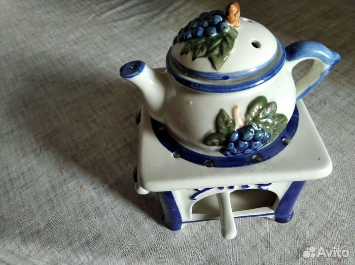 Изящный Заварочный чайничек с подогревом 17 см выс