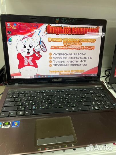 Ноутбук asus Intel Core i7-2670QM CPU 2/20Ghz 446