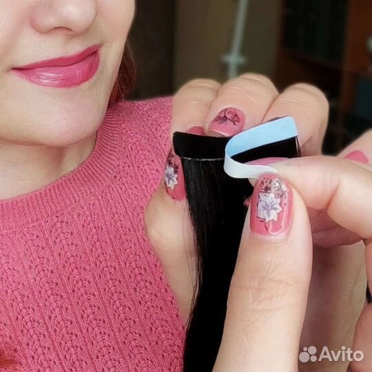 Натуральные волосы на липучках