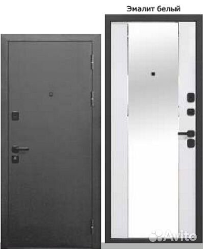 Дверь входная 10 см Зеркало