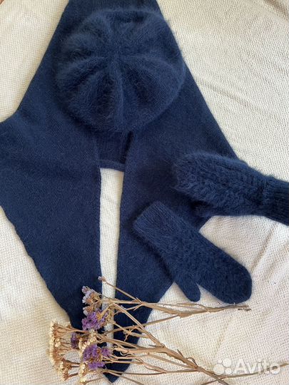 Комплект из пряжи пух норки