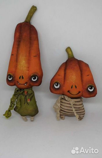 Тыква с подвесом текстильная