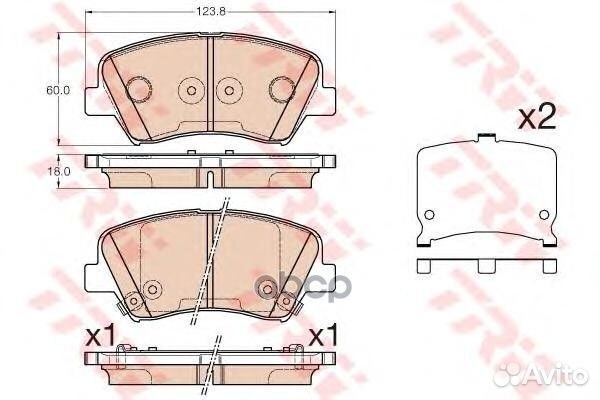 Колодки передние hyundai Elantra 11-15 / Velost