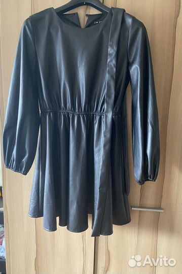 Платье кожаное, джинсы